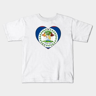 Heart - Belize _055 Kids T-Shirt